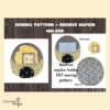 Beehive napkin serviette pouch easy sewing pattern, DIY Table setting - Image 4