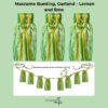 Two tone beaded macrame bunting pattern, Seaside macrame Garland - Image 3