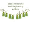 Two tone beaded macrame bunting pattern, Seaside macrame Garland - Image 2