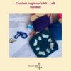 Left handed crochet kit with booklet for beginner’s, Granny square PDF - Image 2