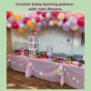 Daisy bunting crochet pattern, Baby shower nursery garland