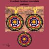 Circular Crochet festival Mandala pattern, Round wall art - Image 3