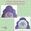 Floral Placemat and Coaster sewing pattern, Spring time decorations - Image 3