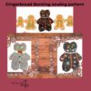 Gingerbread Garland sewing pattern, Festive bunting wall decor - Image 3
