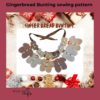 Gingerbread Garland sewing pattern, Festive bunting wall decor - Image 2