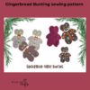Gingerbread Garland sewing pattern, Festive bunting wall decor - Image 4