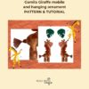 Giraffe felt easy sewing pattern, Soft Baby mobile toy gift DIY - Image 6