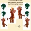Giraffe felt easy sewing pattern, Soft Baby mobile toy gift DIY - Image 2