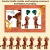 Giraffe felt easy sewing pattern, Soft Baby mobile toy gift DIY