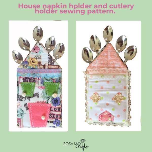 Home Cutlery and Napkin Holder sewing pattern, Kitchen gift - Image 5