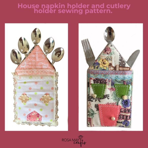 Home Cutlery and Napkin Holder sewing pattern, Kitchen gift - Image 2