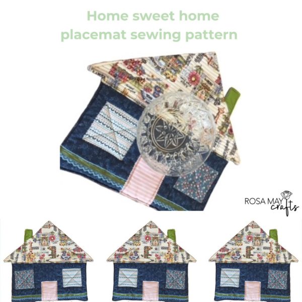 Home Sweet Home place mat sewing pattern, High tea table decor - Image 3