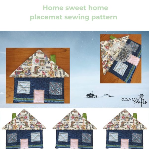 Home Sweet Home place mat sewing pattern, High tea table decor - Image 4