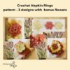 Vintage Shabby Chic crochet napkin rings PDF pattern, - Image 4