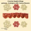 Vintage Shabby Chic crochet napkin rings PDF pattern, - Image 3