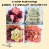 Vintage Shabby Chic crochet napkin rings PDF pattern, - Image 2