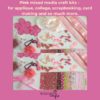 Hot pink applique craft get well gift, Barbie doll sewing stash - Image 4