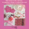 Hot pink applique craft get well gift, Barbie doll sewing stash - Image 3