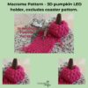 Pumpkin 3D centrepiece macrame pattern, with bunting - Image 2
