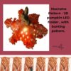 Pumpkin 3D centrepiece macrame pattern, with bunting - Image 4