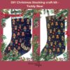 DIY Christmas Stocking craft kit, Make your own stocking - Teddy Bear