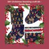 DIY Christmas Stocking craft kit, Make your own stocking - Teddy Bear - Image 3
