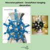 Macrame PDF snowflake pattern, Macrame wall art, Boho Snowflake - Image 2
