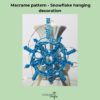 Macrame PDF snowflake pattern, Macrame wall art, Boho Snowflake