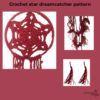 Star flower easy dream catcher crochet PDF pattern, - Image 2