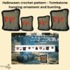 Gravestone Bunting, Halloween Decor & Coaster crochet pattern - Image 4