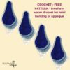 FREE Water Droplet Crochet pattern, Freeform easy crochet - Image 4