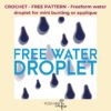 FREE Water Droplet Crochet pattern, Freeform easy crochet - Image 3