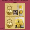 Star flower crochet and beaded Christmas bauble cover pattern, - Image 2
