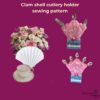 Shell Cutlery Holder sewing pattern, Seaside table settings - Image 3