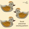 Duck Placemat sewing pattern, Make your own high tea table decorations - Image 2