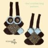 Owl easy crochet bag pattern, Woodland lover gift