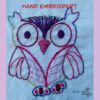 Owl Embroidery applique thread art easy design, Woodland nursery decor - Image 3