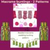 Lemon and lime macrame garland pattern, Macrame baby shower wall hanging PDF